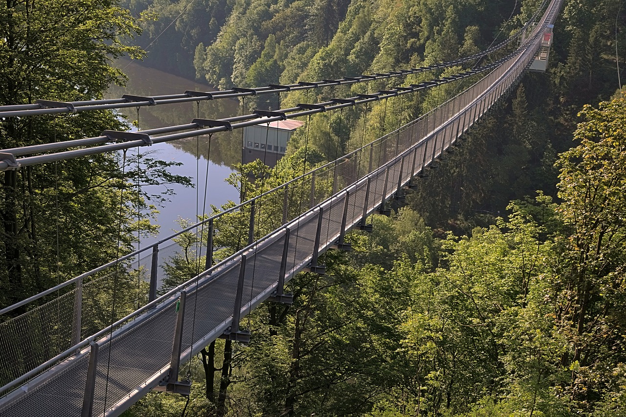 longest pedestrian suspension bridge rappbodetalsperre resin free photo