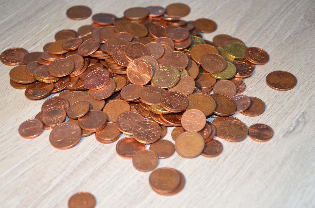 loose change coins brown free photo