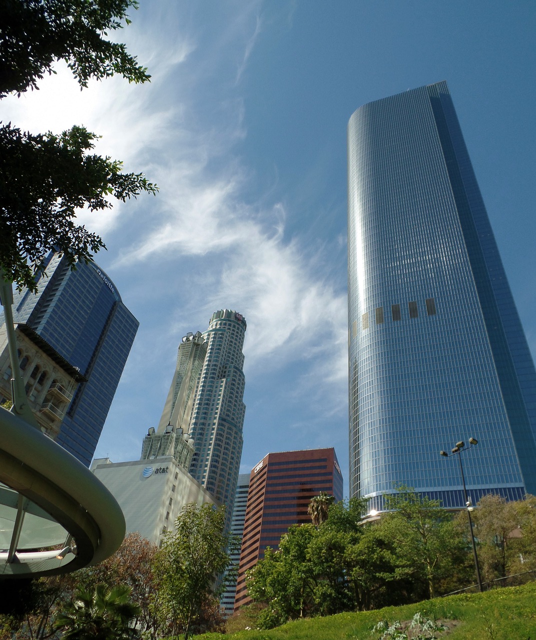 los angeles downtown hill st at bunker hill free photo