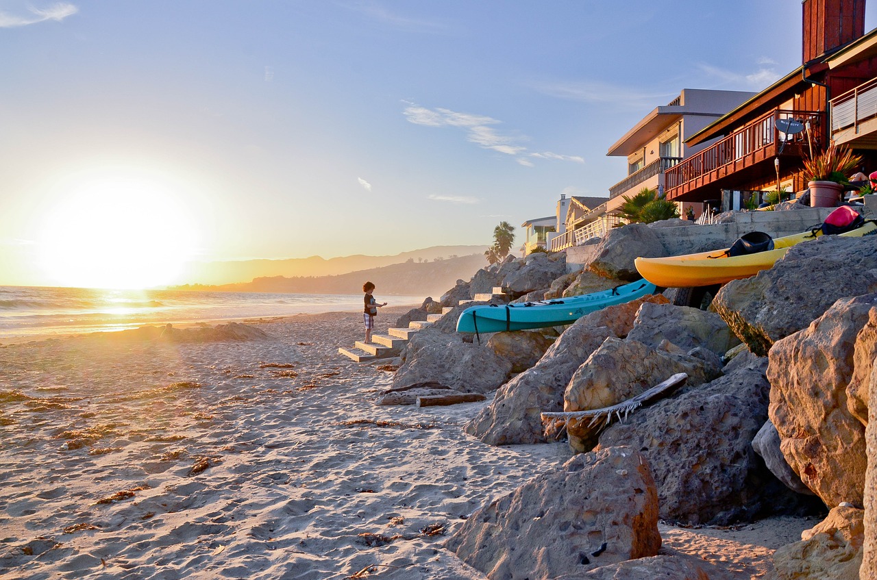 los angeles beach peace free photo