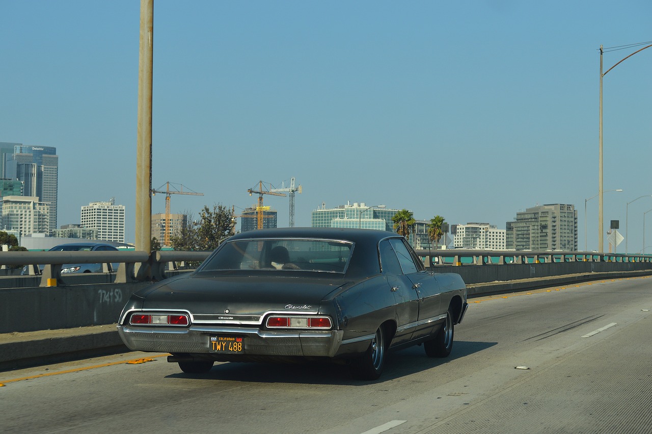 los angeles highway car free photo