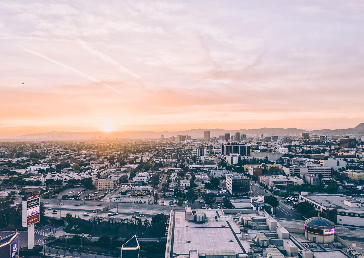 los angeles  skyline  city free photo