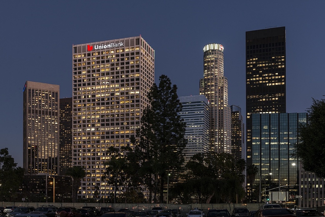 los angeles city skyline free photo