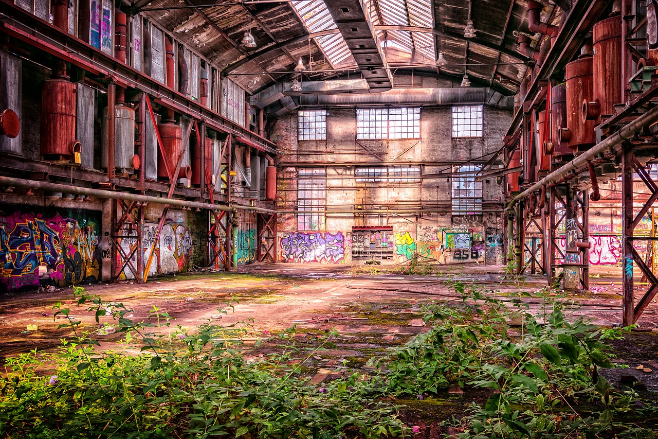 lost place factory factory building free photo