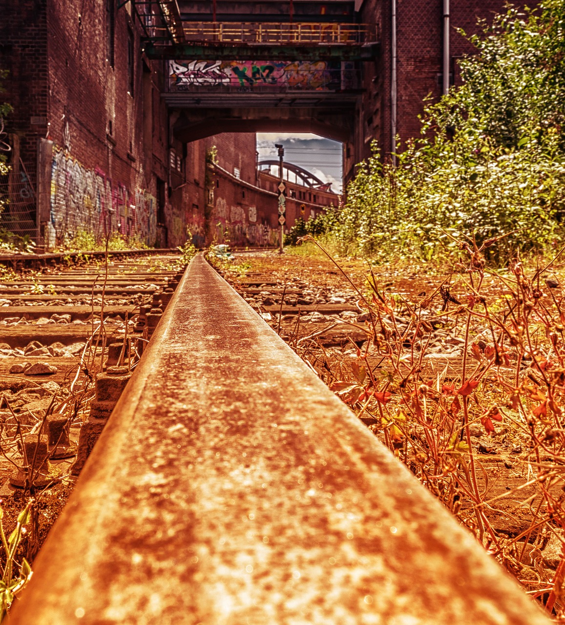 lost places rail track free photo