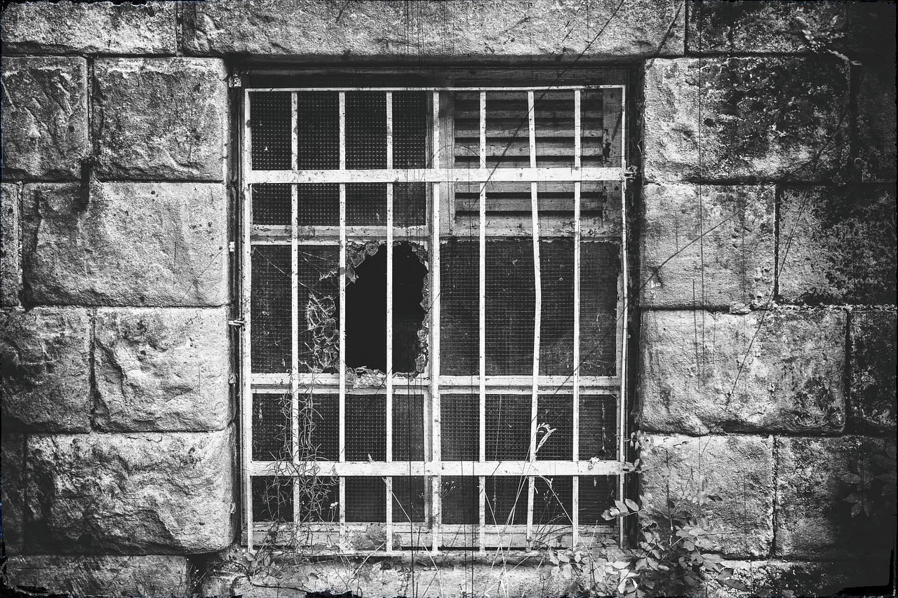 lost places window grid free photo