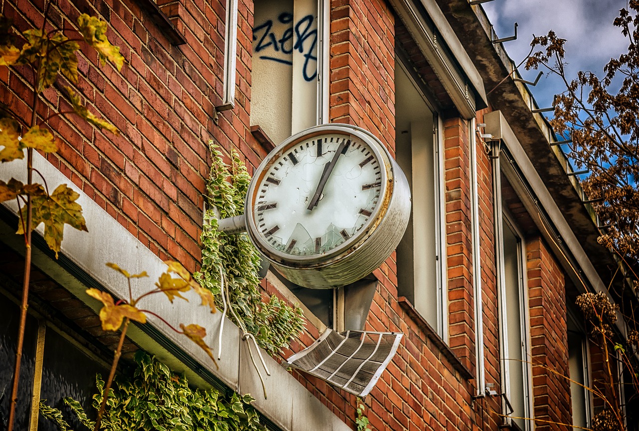 lost places factory clock free photo