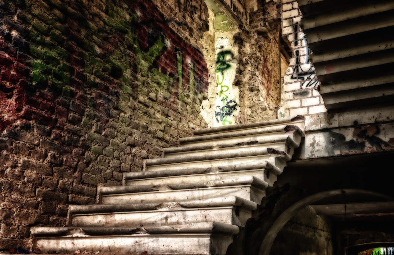 lost places stairs home free photo