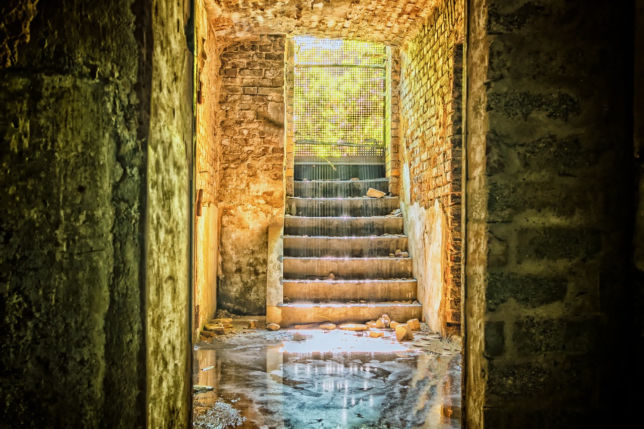 lost places keller stairs free photo