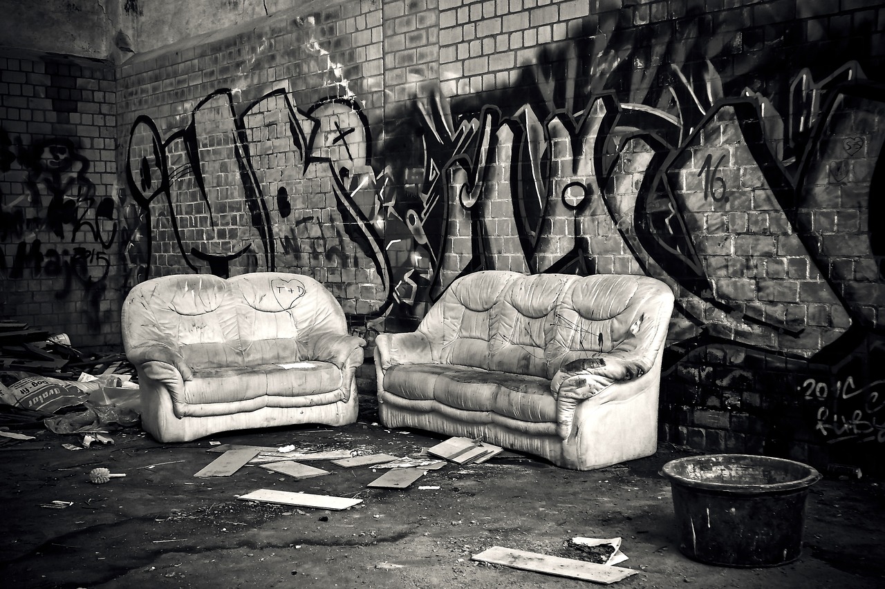 lost places rooms sofa free photo