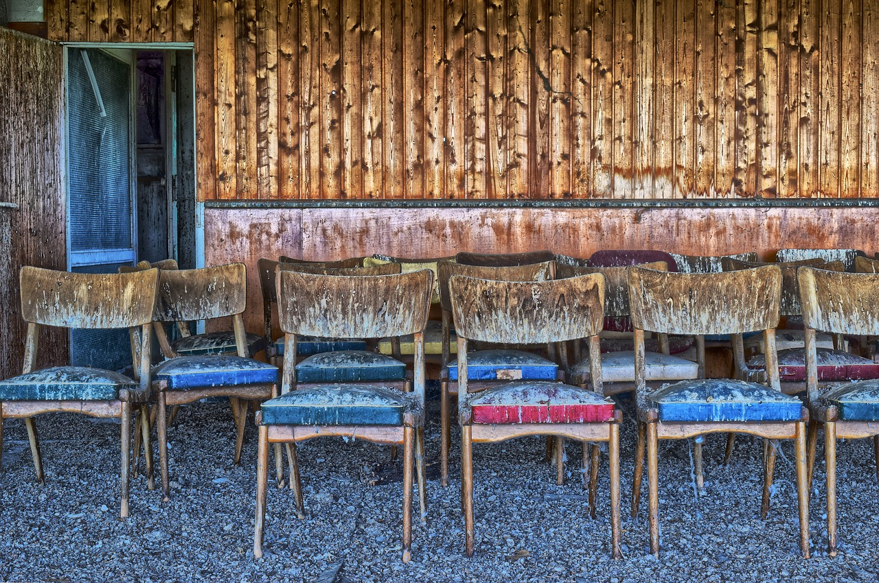 lost places  building  chairs free photo