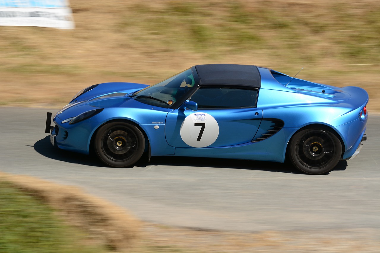 lotus  blue  race car free photo