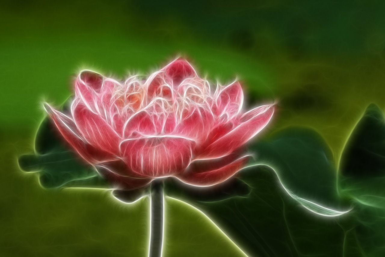 lotus painting line free photo