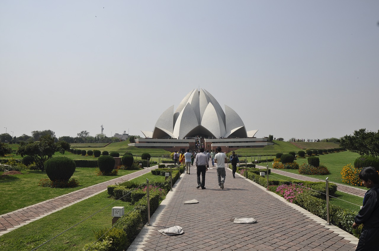 lotus temple  india  bahai free photo