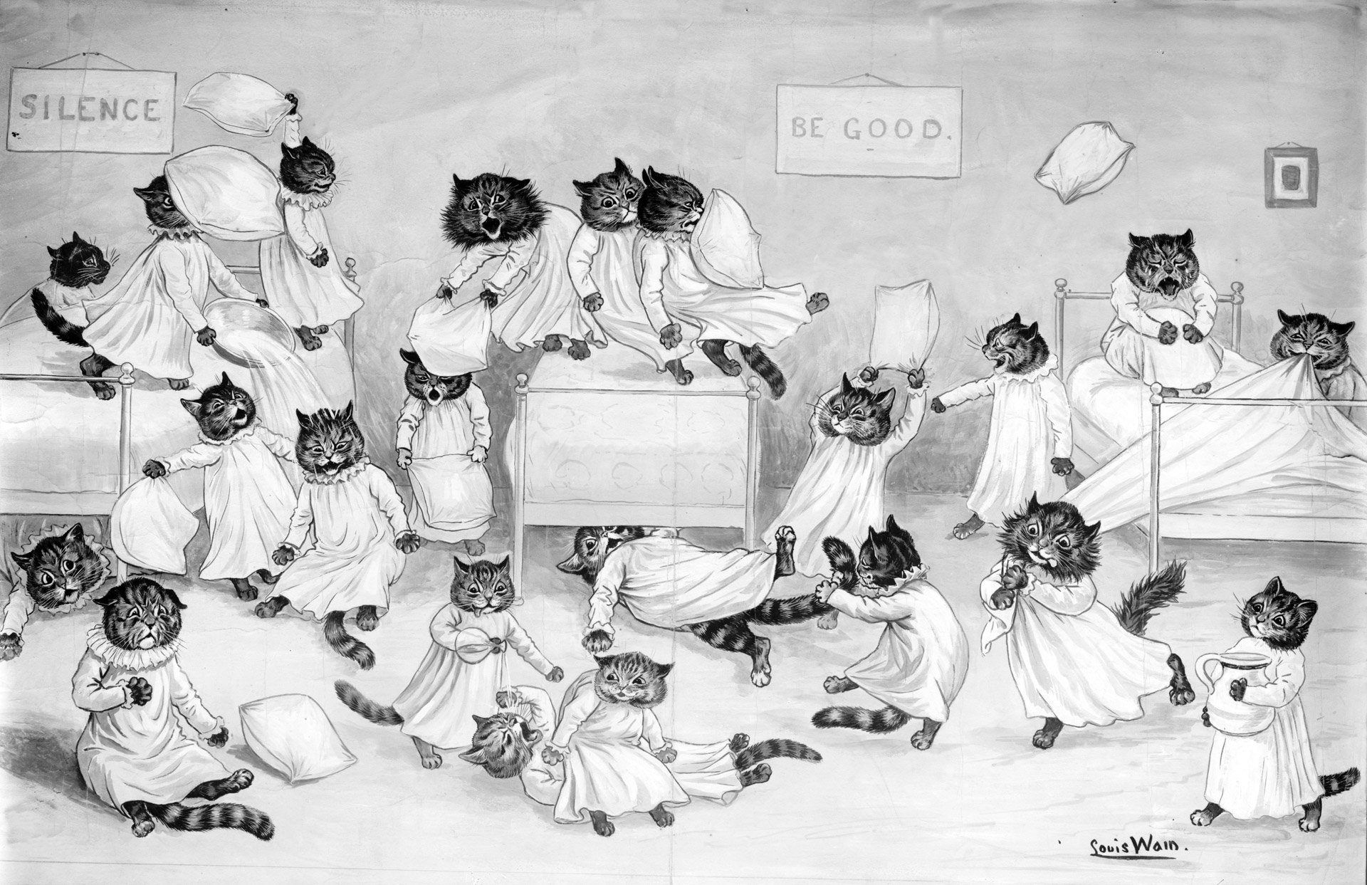 Луис Уильям Уэйн кошмар кошки 1890-е