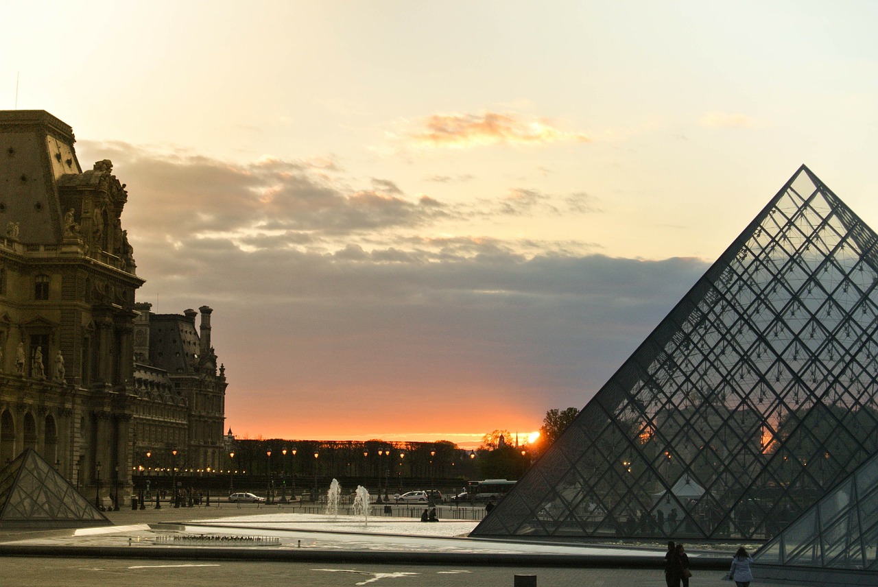 louvre pyramid paris free photo