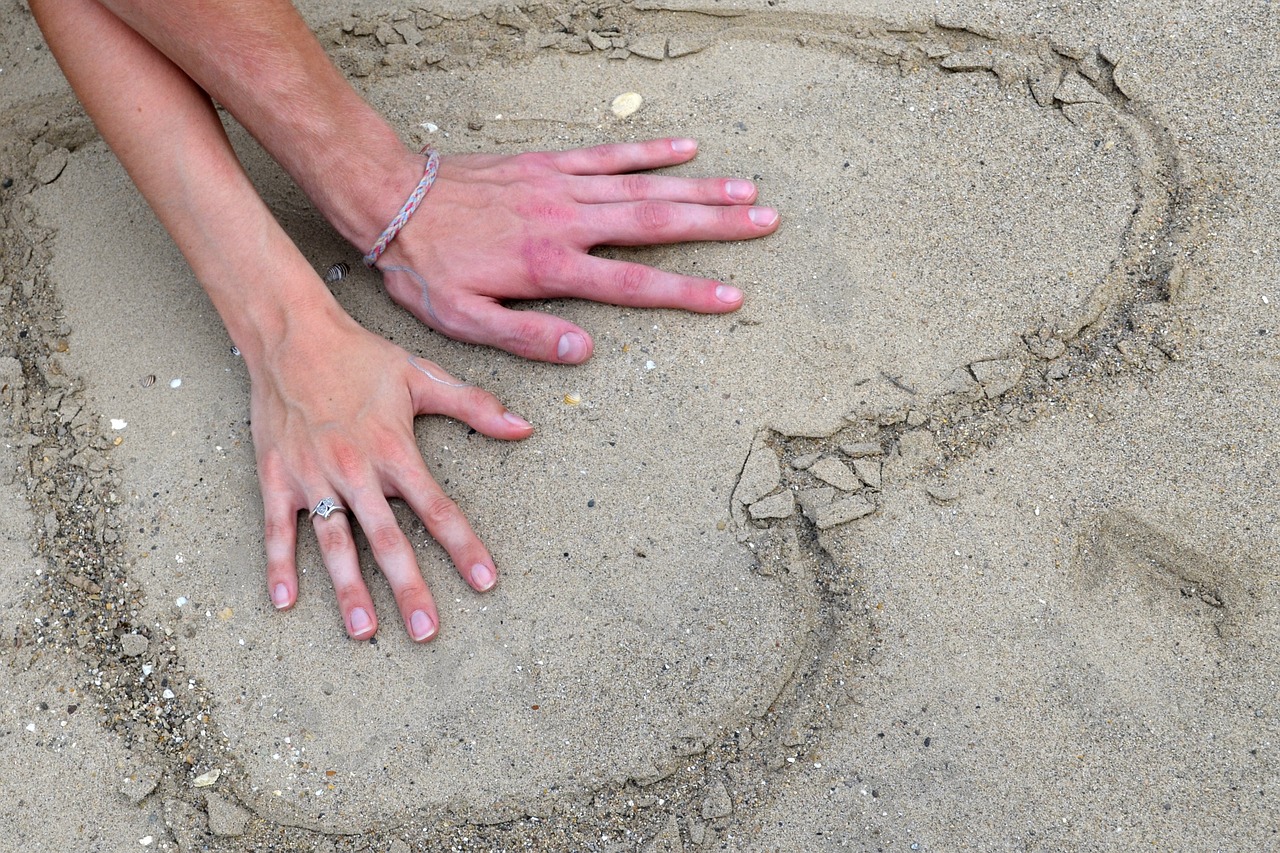 love sand beach free photo