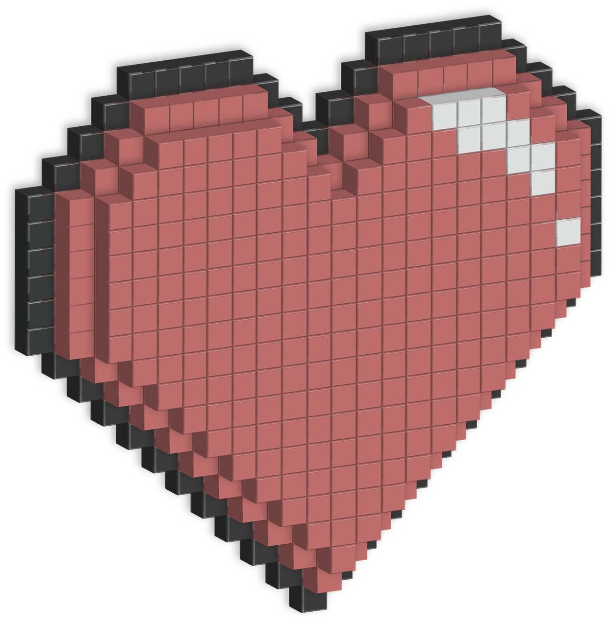love heart pixels free photo