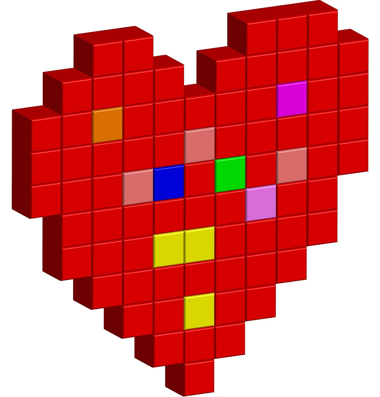 heart pixels icons free photo