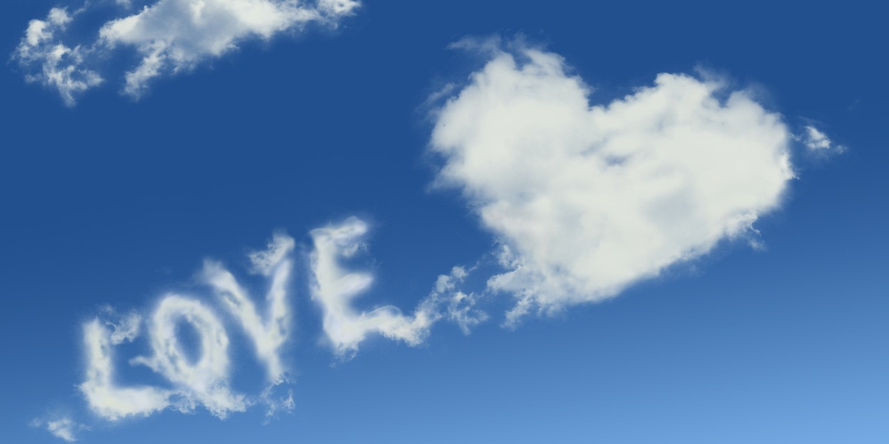 love clouds romance free photo