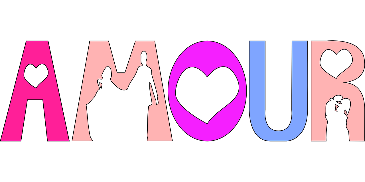 love amour text free photo