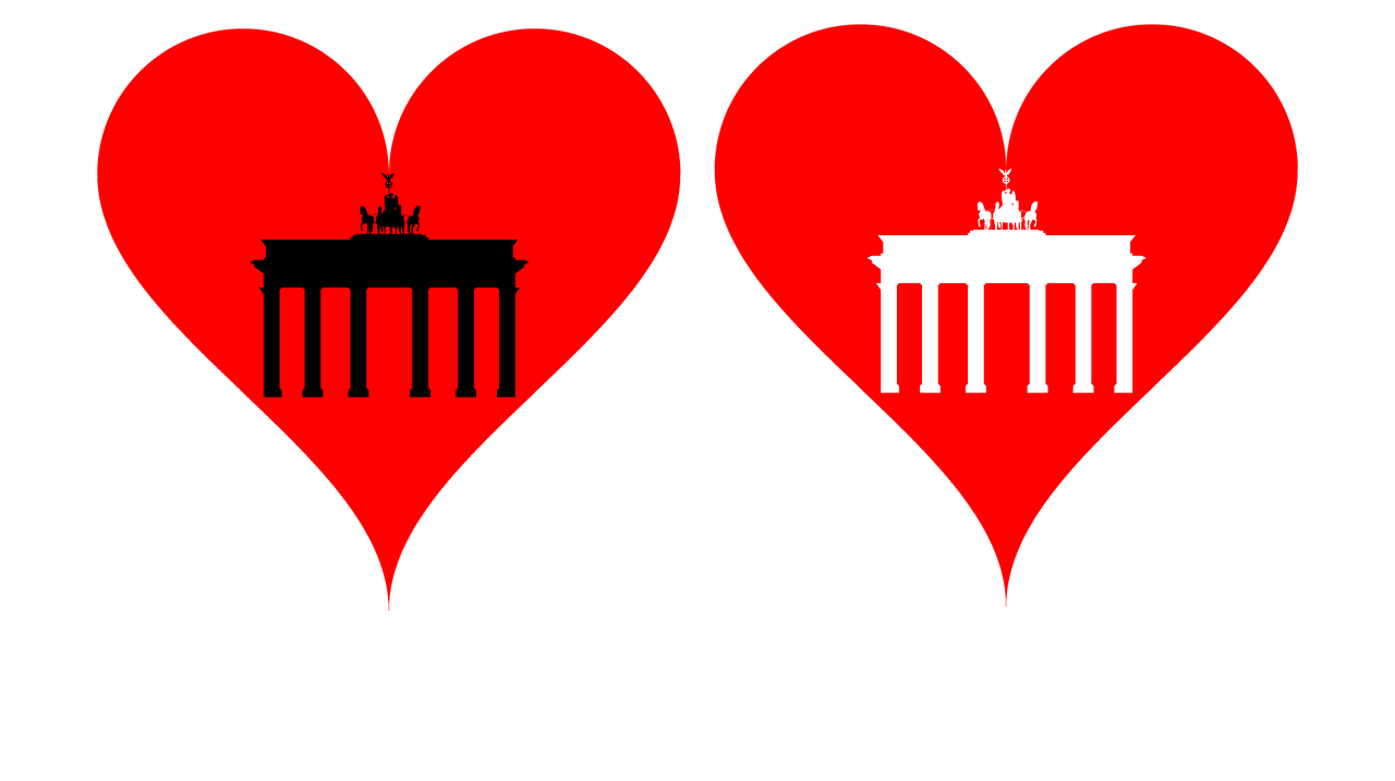 love heart brandenburg gate free photo