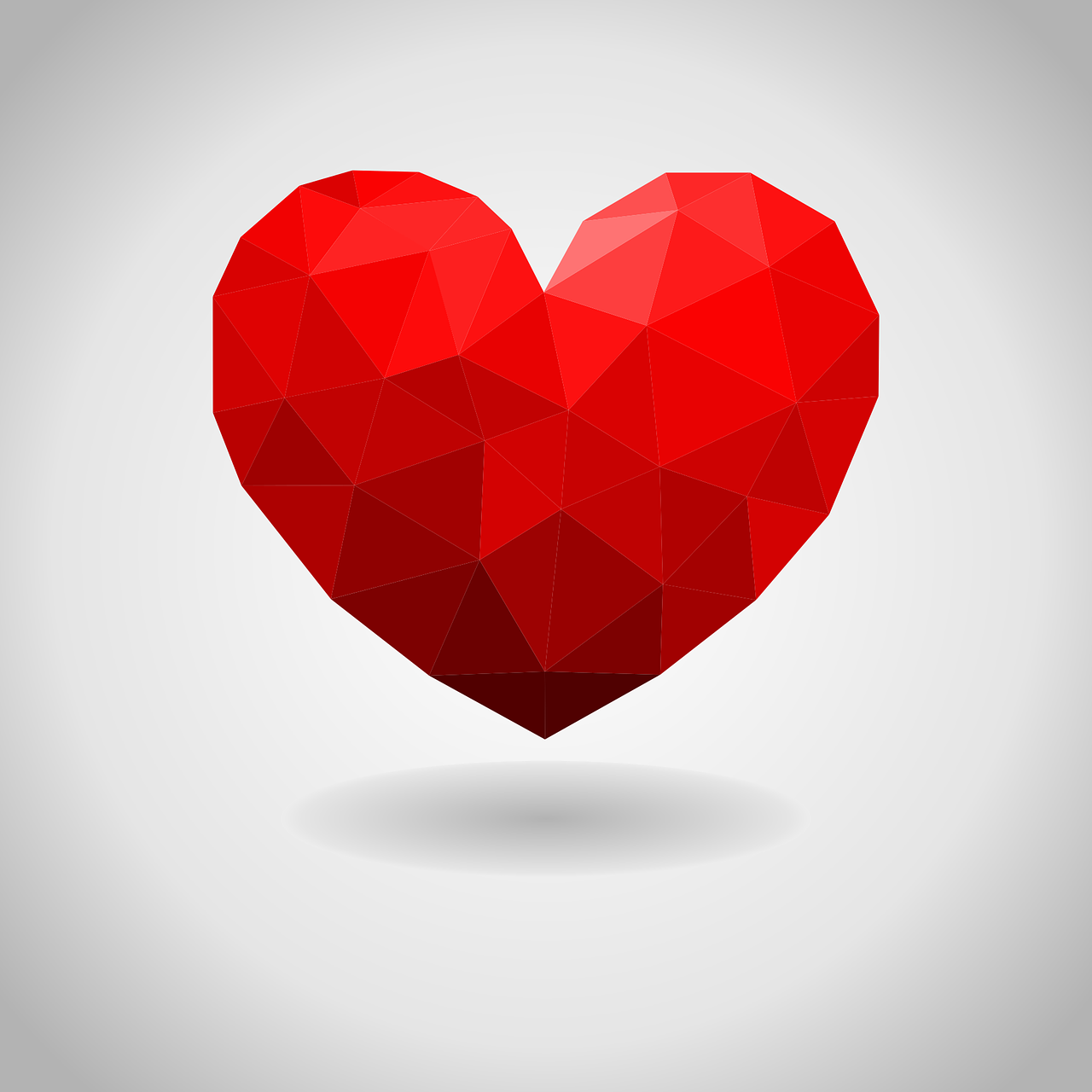 love heart low poly free photo