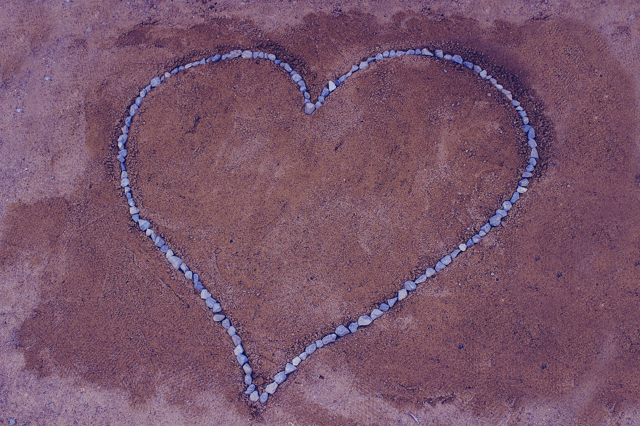 love love background stone heart shape free photo