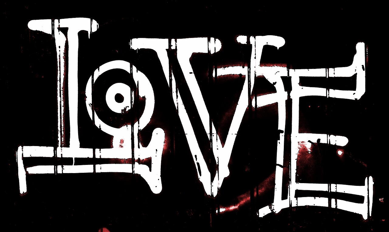 love graffiti lettering free photo