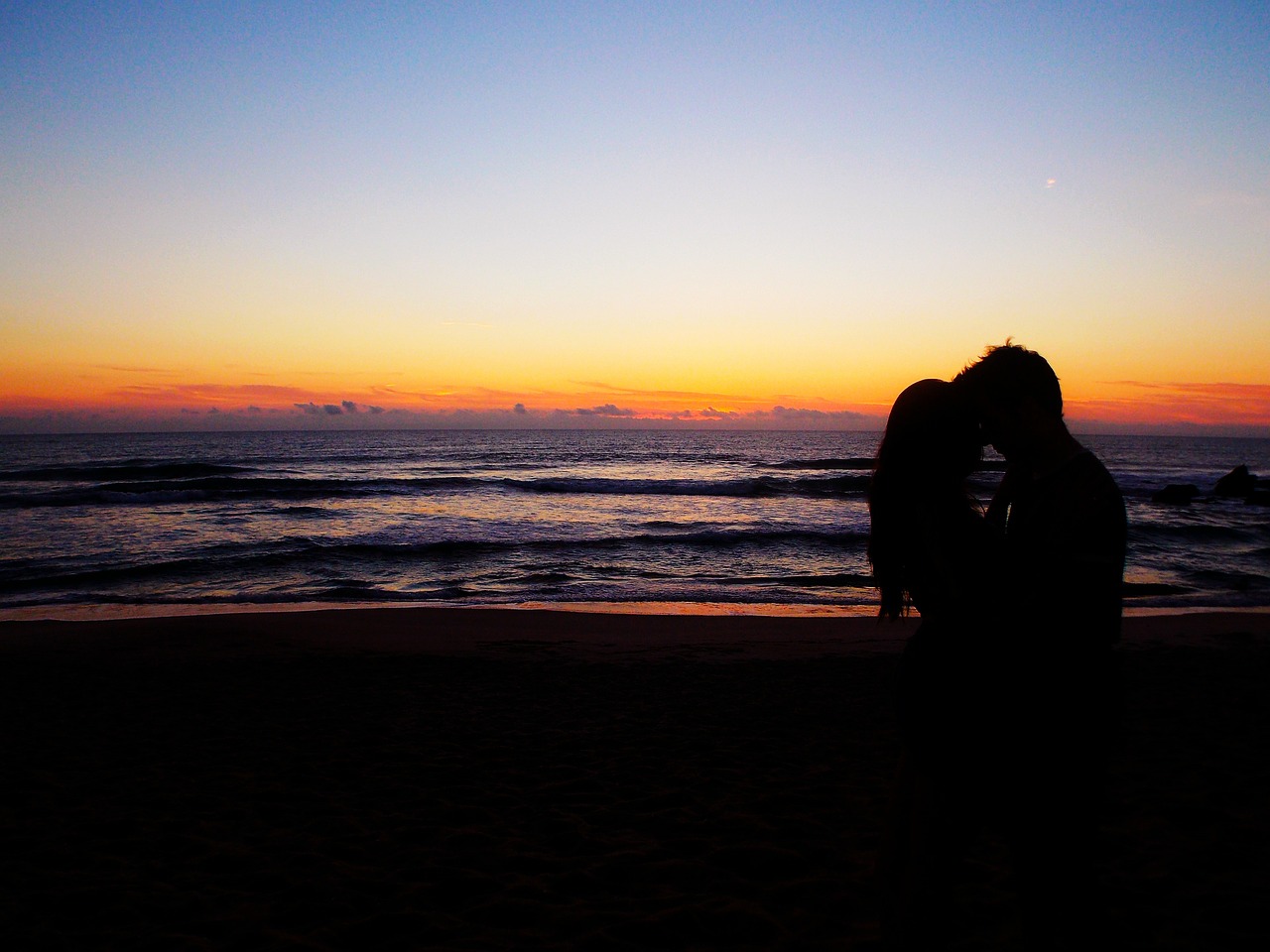 love together sunset free photo