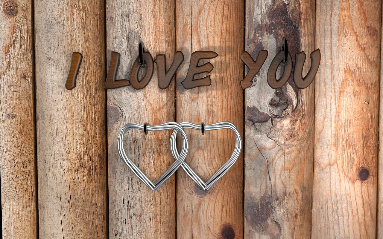 love heart wood free photo