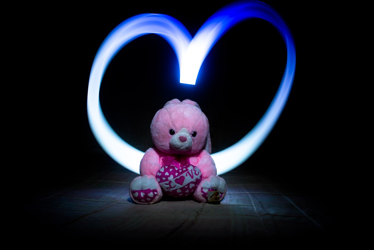 love  illuminated  spotlight free photo
