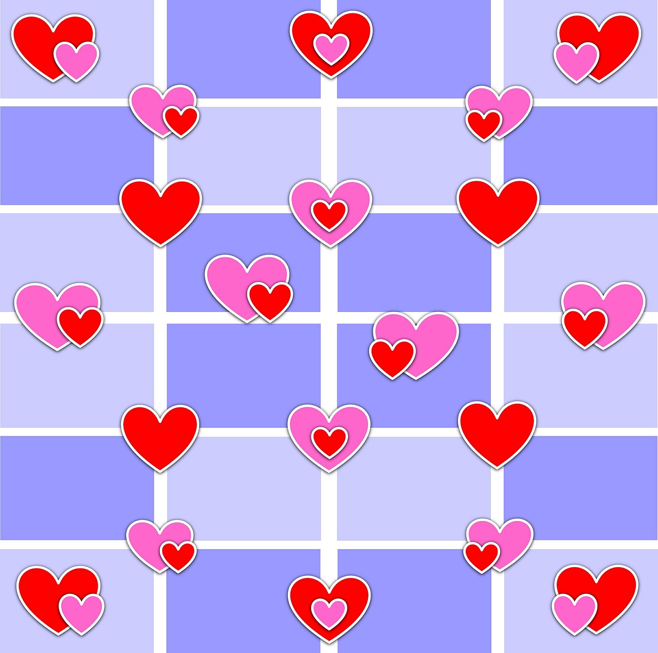 love hearts valentine free photo