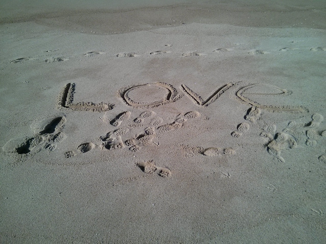 love sand word free photo