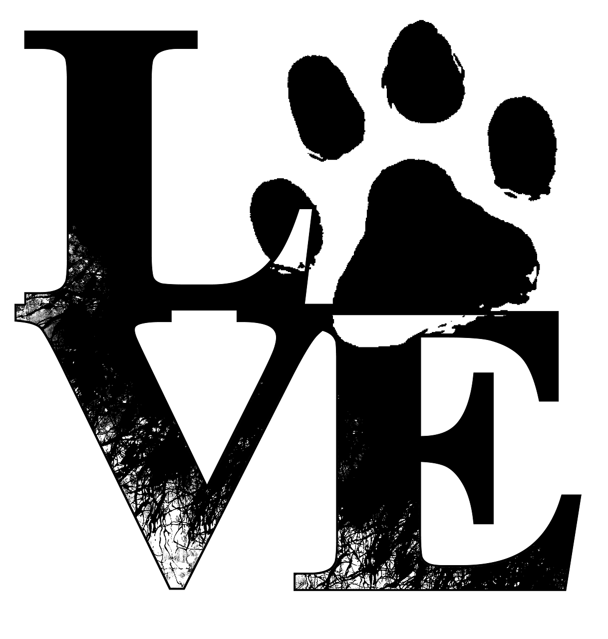 love dogs paw print free photo