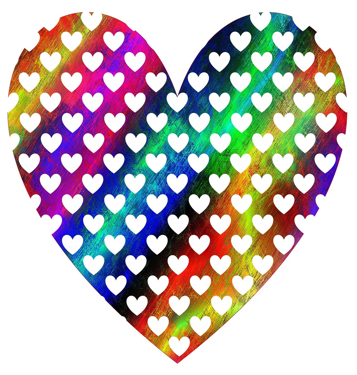 love heart rainbow free photo