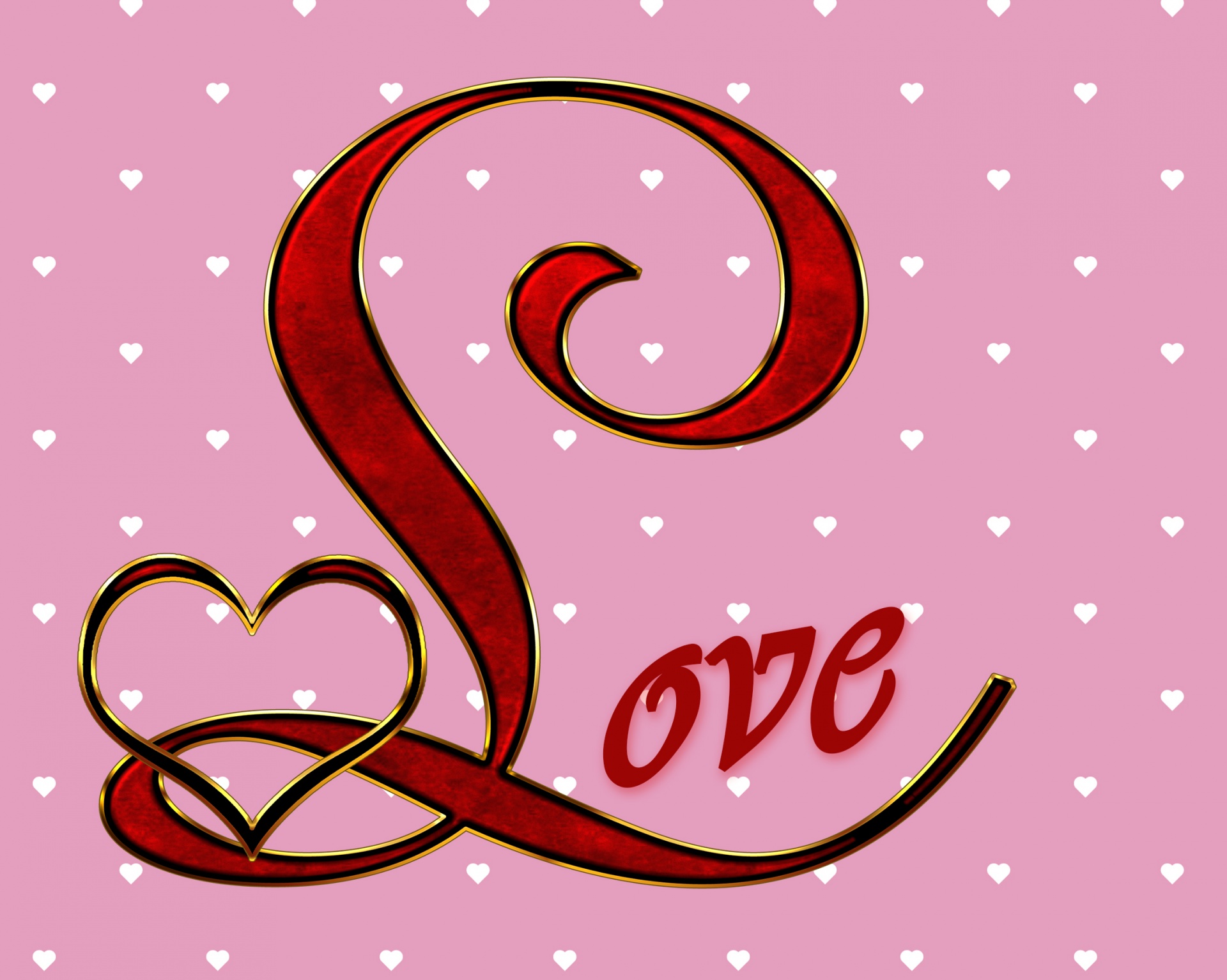 Download free photo of Love,hearts,heart,letter l,initial l - from  