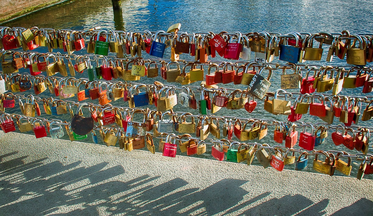 love locks bridge padlock free photo