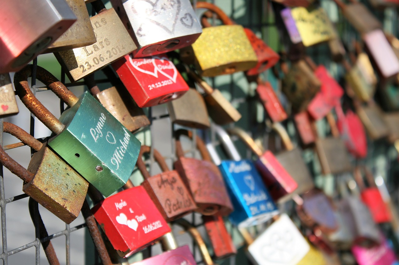 love locks bridge love free photo