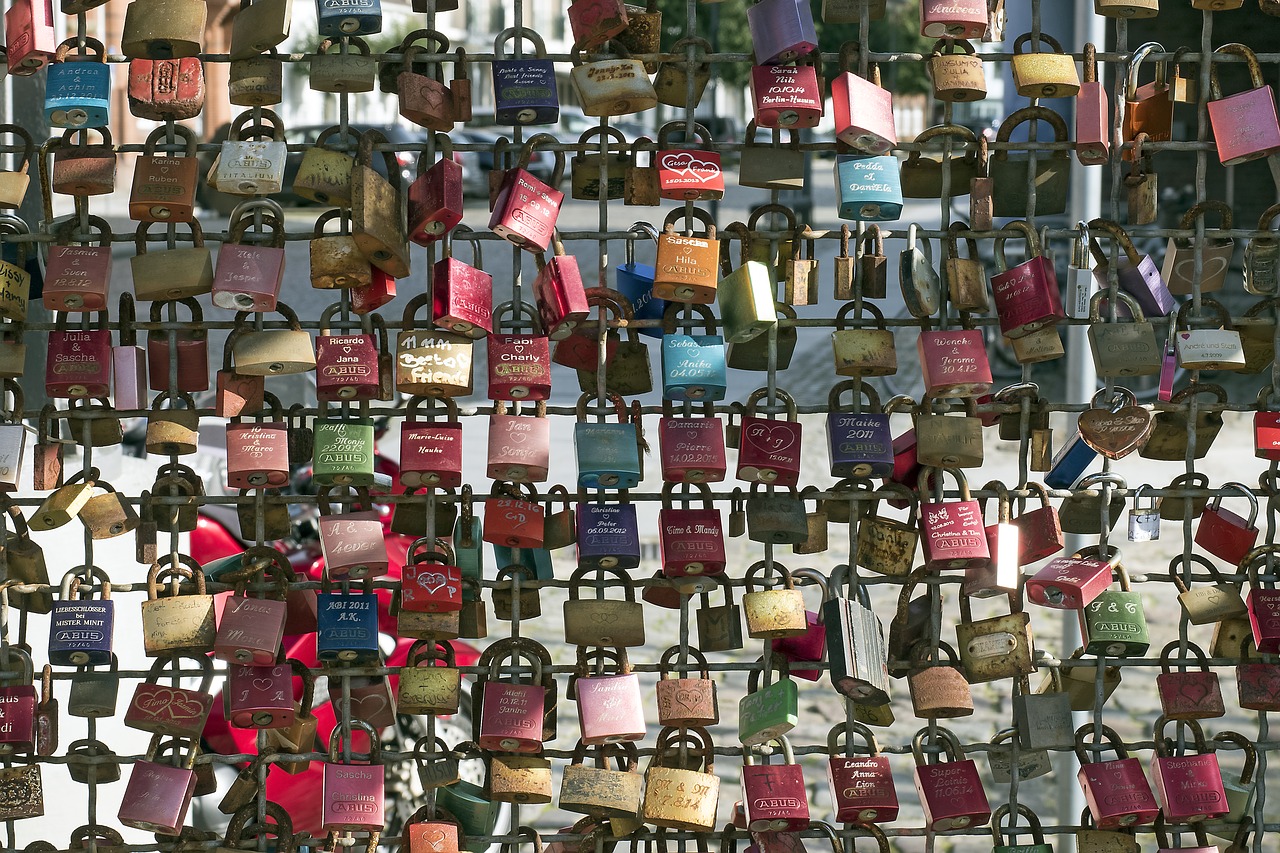 love locks castles fence free photo