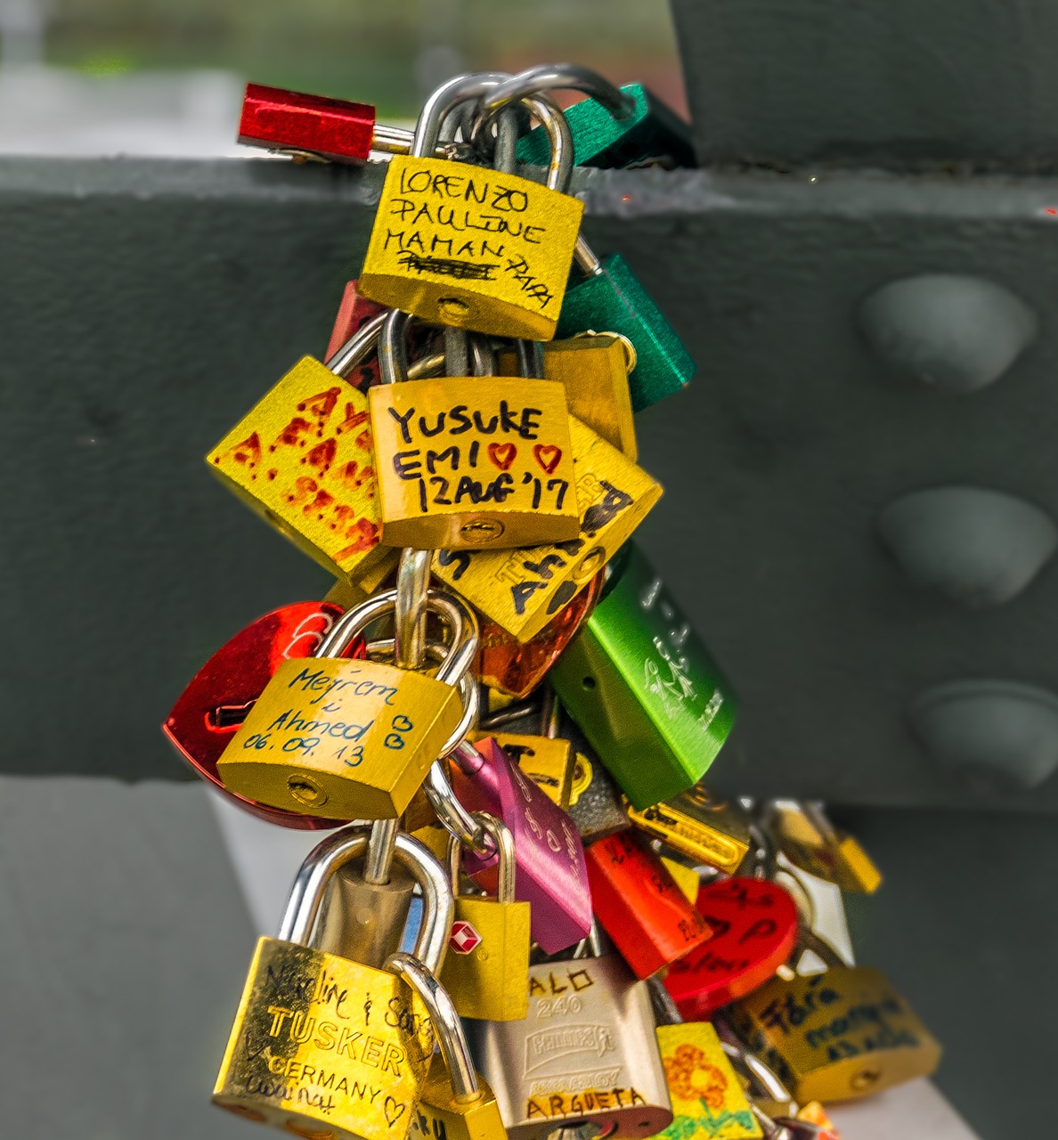 love locks  bridge  love free photo