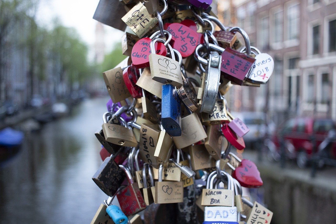 love locks  amsterdam  holland free photo