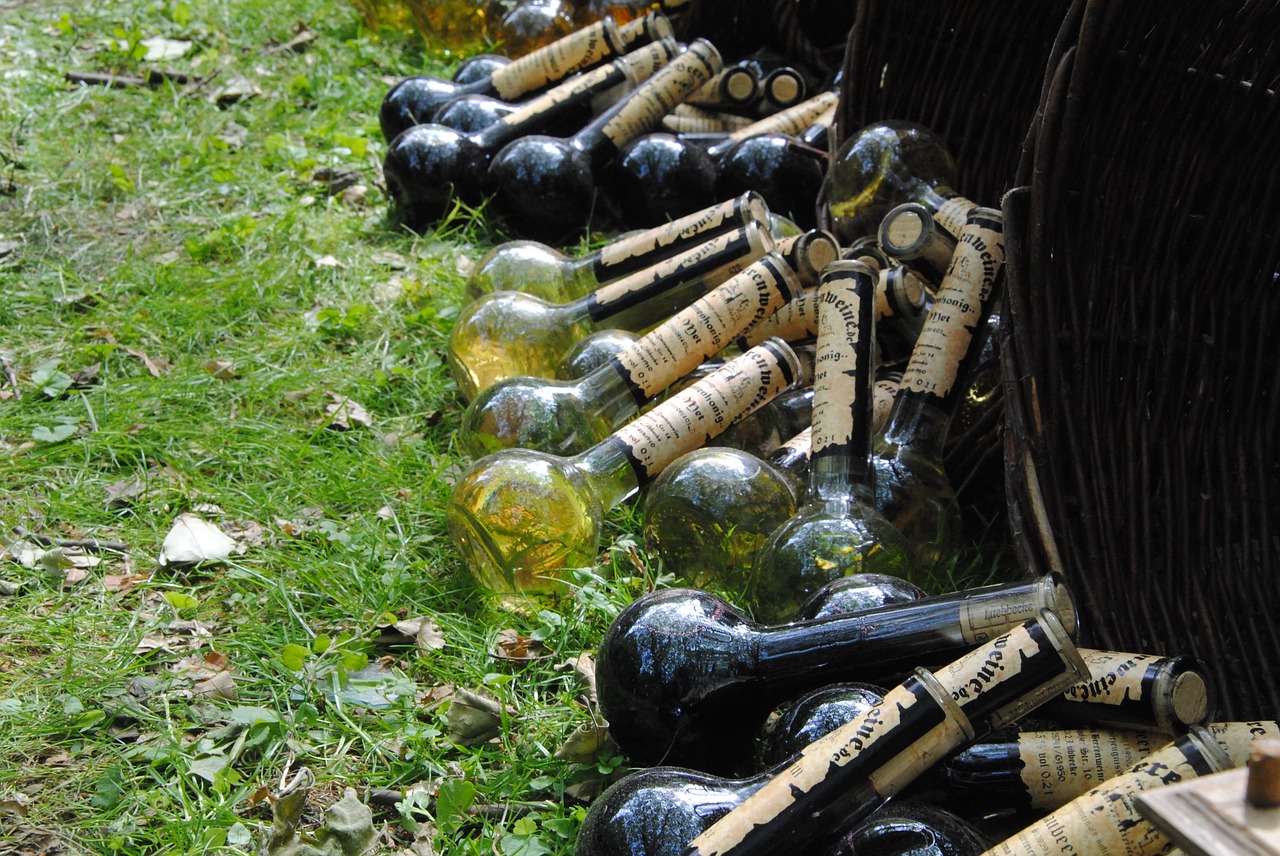 bottles alcohol middle ages free photo