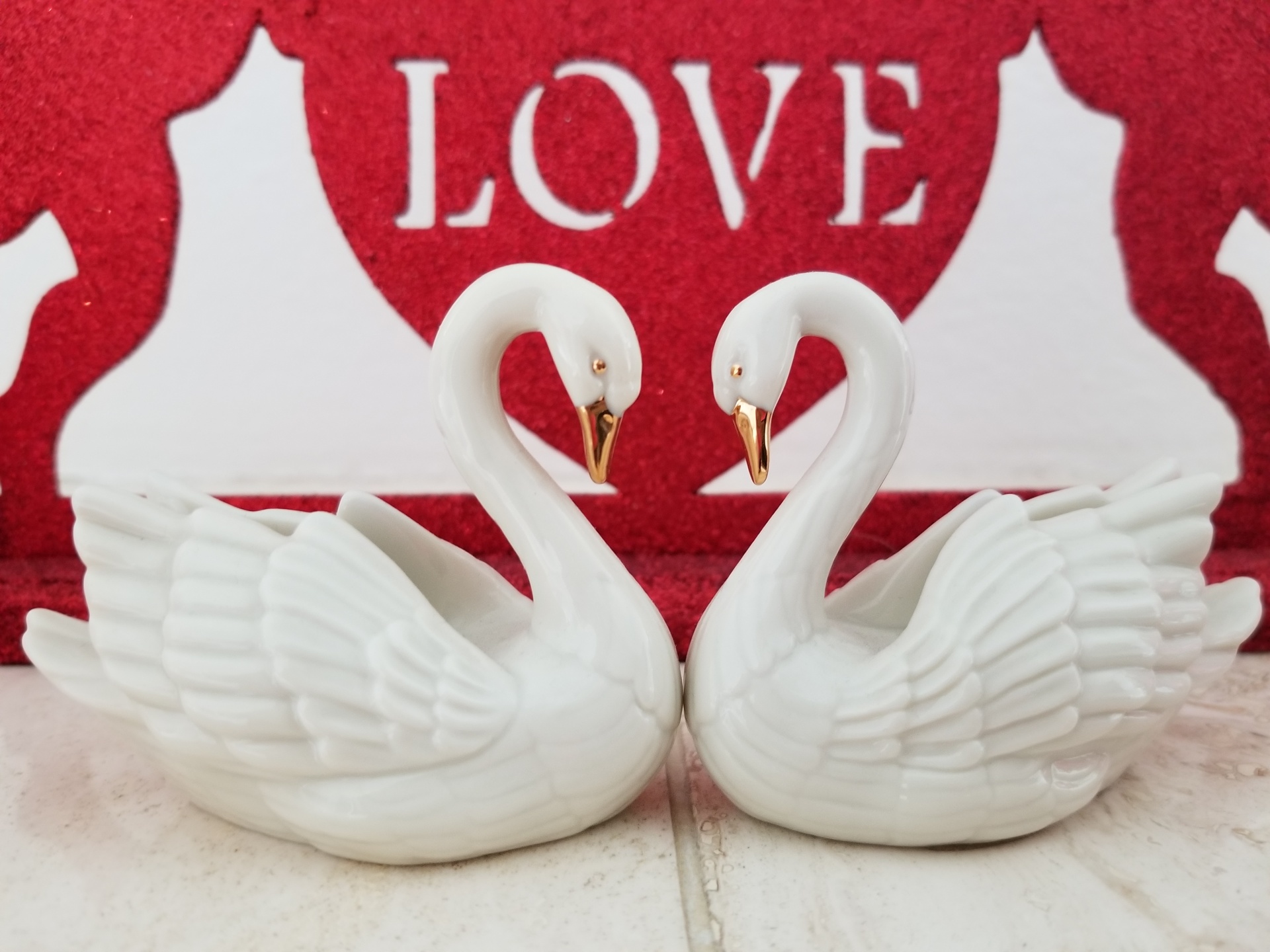 День Святого Валентина лебеди