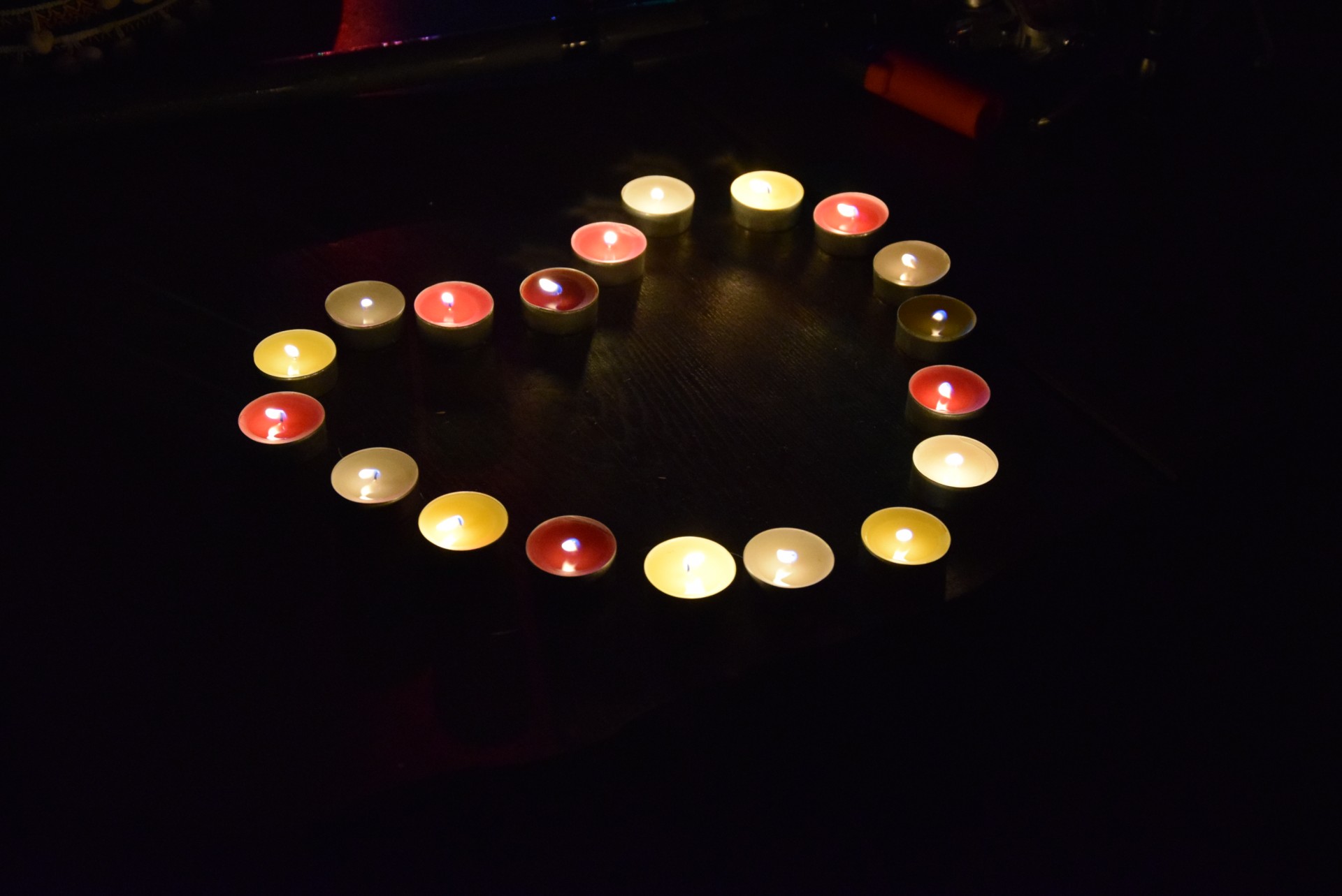 love heart candles free photo