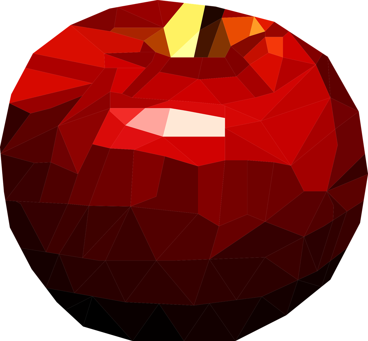 low poly apple poly free photo