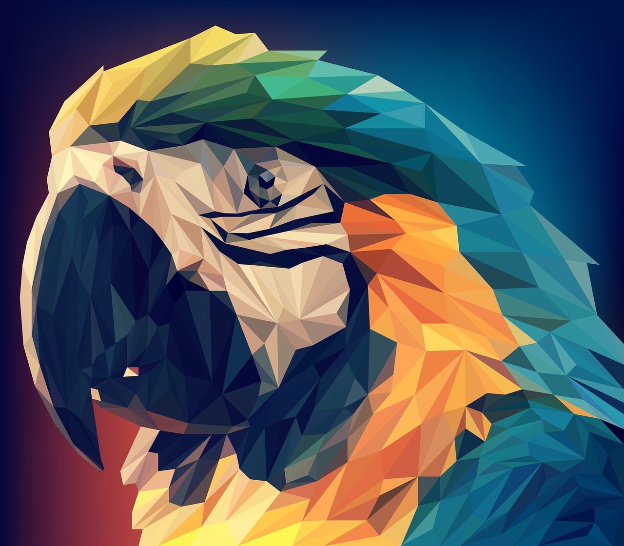 low poly  animal  vector free photo