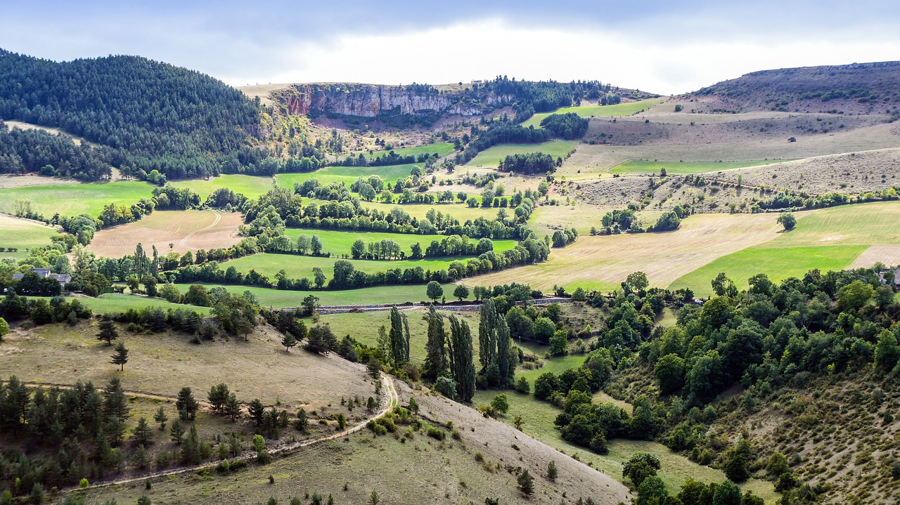 lozère field landscape free photo