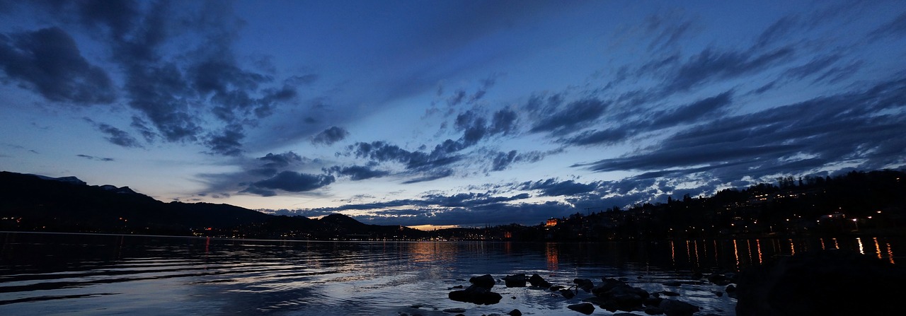 lucerne evening lake free photo