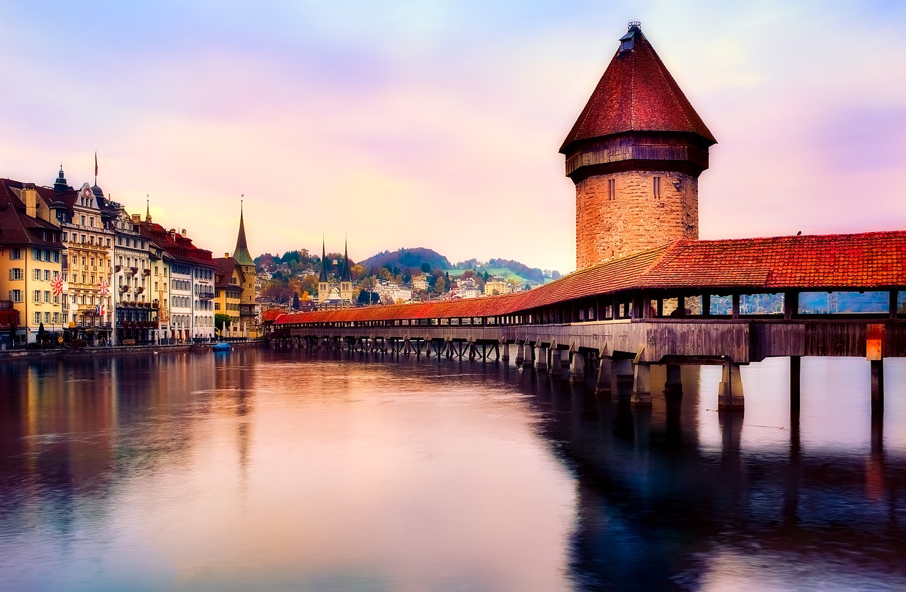 lucerne switzerland bridge free photo